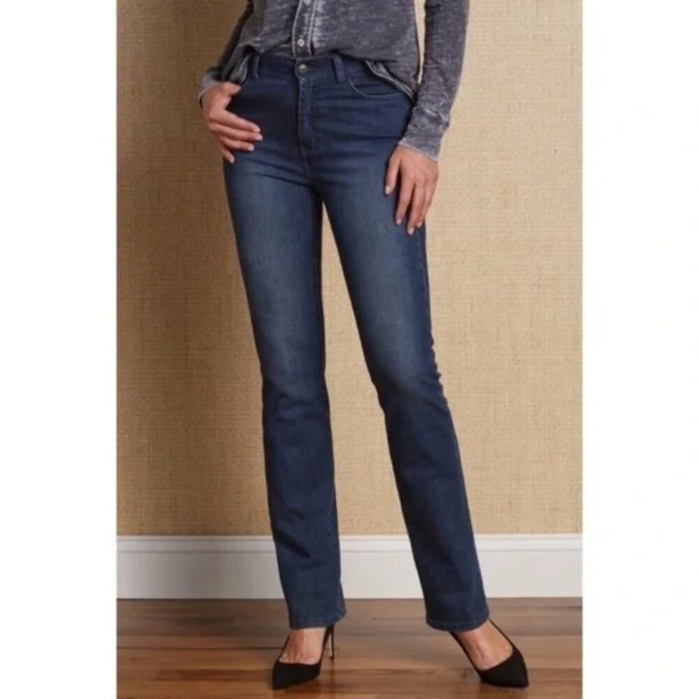 NEW NWT! SOFT SURROUNDINGS STRAIGHT LEG FULL LENGTH JEANS STRETCH DENIM sz 2X